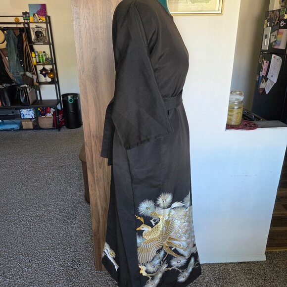 Handmade Recycled Kimono Dress 100% Silk - Picture 2 of 5